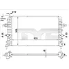 TYC Radiateur moteur pour OPEL: Zafira, Astra (Ref: 725-0036)