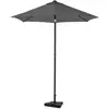 VONROC Parasol Torbole - Ø200cm - Parasol haut de gamme - Gris | Pied ...