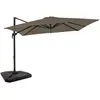 VONROC Parasol porte-à-faux Pisogne 300x300cm - Premium parasol - Taup...