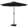 VONROC Parasol Recanati Ø300cm   Premium Haute Qualité parasol   anthracite/noir | Incl. Pied de parasol  20 kg