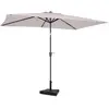 VONROC Parasol Rapallo 200x300cm - Premium parasol - Beige - Pied en béton inclus 20 kg