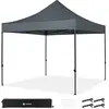 VONROC Tente de réception - 3x3 m - Tente de réception Premium Easy-Up | Gris