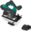 VONROC Scie circulaire sans fil 20V 150 mm | avec batterie 2,0 Ah et c...
