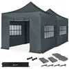 Vonroc Tente De Réception 6x3 M Grise Lot 2 Tonnelles Pliantes Avec Pa...