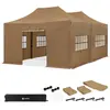 Vonroc Tente De Réception 6x4,5 M Beige Lot 2 Tonnelles Avec Parois Et...