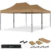 Vonroc Tente De Réception 6x4,5 M Beige Lot 2 Tonnelles Pliantes Avec ...