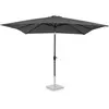 VONROC Parasol inclinable 2,8x2,8m - carré Gris - Toile UPF 50+ - P...