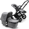 Bugaboo Pack Poussette Duo Caméléon3 Plus Complète Noir Gris Chiné