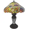 Lumilamp Clayre&Eef Lampe à poser 5LL-6055 au style Tiffany, bleu-vert