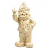 Stoobz Nain de jardin en résine F*ck 16 x 12 x 32 cm Doré