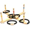 BS Toys Jeu de lancer d'anneaux en bois