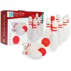 BS Toys jeu de bowling en bois 12 pièces blanc/rouge