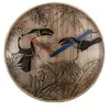 NeXtime - Horloge Murale- Ø 40 cm   Bois  Plusieurs Couleurs   'Tropical Birds'
