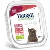 6x100g poulet, boeuf Bouchées en sauce Bio Yarrah - Nourriture pour Chat