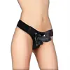 Ouch! Gode Ceinture Réaliste Cuir Strap-On Beige 15 cm