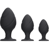 Shots - Ouch! Gewervelde Butt Plug Set black