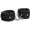 Ouch! Menottes Chevilles Plush Leather Cuffs Noires