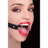 Ouch! Bâillon Anneau XL avec Sangles Cuir Noires