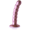 Plug en silicone BEADED G-SPOT S 13 x 2.5cm Rose 
