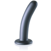 Plug en silicone SMOOTH G-SPOT M 14.5 x 3cm Gris 