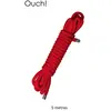 Corde de bondage Japonais 5m rouge - Ouch