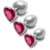 Shots - Ouch! Plug bijou Métallique Coeur Silver - Saphir Rose