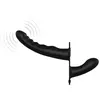 Ouch! Double Gode Ceinture Vibrant Silicone Ribbed