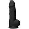 Shots Realrock Ultra - 21,6cm Silicone Dildo With Balls - Black