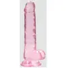 RealRock by Shots Gode avec Testicules Crystal Clear 17,8 cm