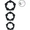 Pack 3 Cockrings Beaded Silicone