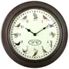 Esschert Design Horloge avec sons d'oiseaux