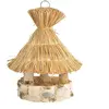 Esschert Design Mangeoire - Boulot - Toit en chaume - Oiseau sauvage - Naturel - Beige