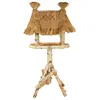 Esschert Design Mangeoire En Bouleau Avec Toit En Chaume