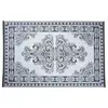 Esschert Design Tapis d'extérieur réversible motif Perse noir/blanc 186 x 119 cm