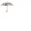 Esschert Design Grand parapluie bois et métal toile polyester Hiver