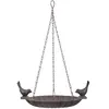 Esschert Design Mangeoire à oiseaux suspendu avec oiseau décoratif 2 oiseaux