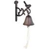 Esschert Design Cloche Murale En Fonte Avec Animal Décoratif Oiseau