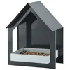 Esschert Design Fallen Fruits FB406 Ltd Mangeoire Murale en métal pour Oiseaux Noir
