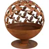 Esschert Design Brasero rond découpe oiseaux