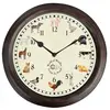 Esschert Design Horloge avec sons d'animaux de ferme