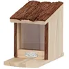 Esschert Design Best For Birds - Mangeoire pour écureuil avec toît en écorce