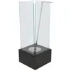 Cheminée de table au bioéthanol carré - noir - l 25 x p 25 x h 65 cm