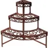 Esschert Design Etagère d\'angle de jardin - Escalier 3 niveaux - L 49 x H 65,5 cm - Fonte