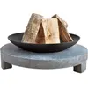 Esschert Design - Brasero en fonte et granit Anneau 69.8 x 23.8 cm