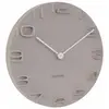 Karlsson - Horloge moderne avec aiguilles chromées On the Edge gris