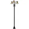 K.S. Verlichting lampadaire d'extérieur Toscane à 3 lampes, noir