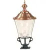 K.S. Verlichting Borne lumineuse K3B avec couvercle en cuivre, noir