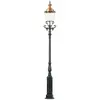 K.S. Verlichting Noble lampadaire d'extérieur DÜSSELDORF, noir