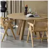 Table à manger en chêne naturel Woood Rhonda 150 cm 75x150x150 cm