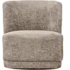 BePureHome Atty - fauteuil pivotant en velours gris sable